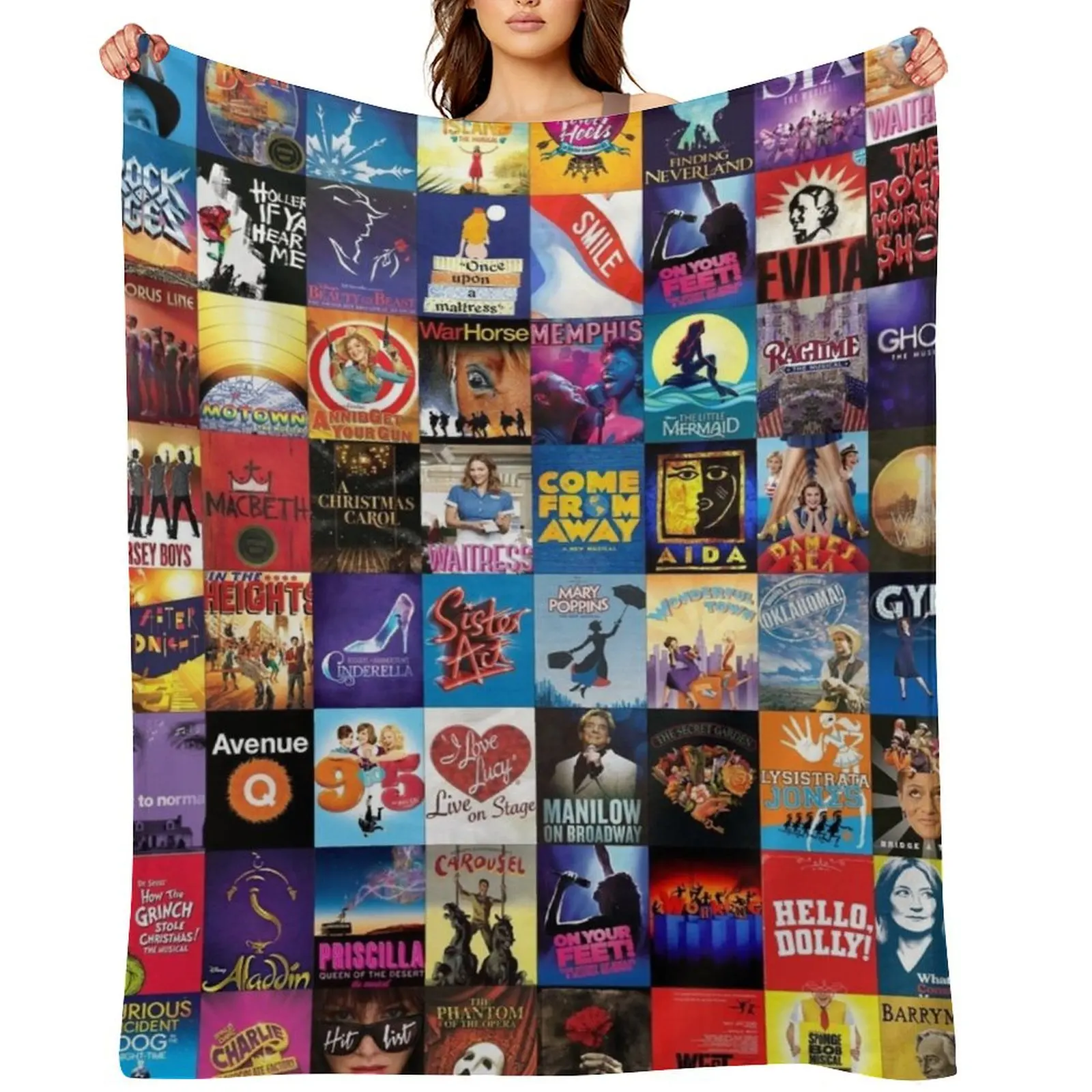 

Broadway Theater Throw Blanket Picnic anime Thins Summer Blankets