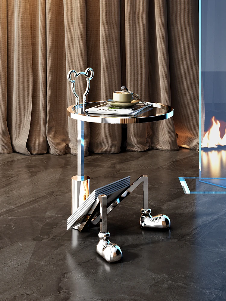 Mouse Coffee Table Home Furniture Side Table Of Nordic Art Sofa Magazine Storage Corner Table Designer Cartoon Table Bedside Cup