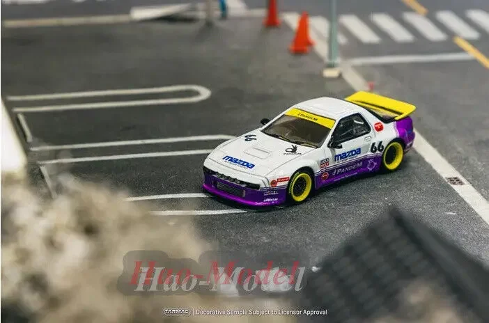 Tarmac Works 1/64 For Mazda Pandem RX7 FC3S Car Model Alloy Diecast Simulation Toys Boys Birthday Gifts Hobby Display Ornaments