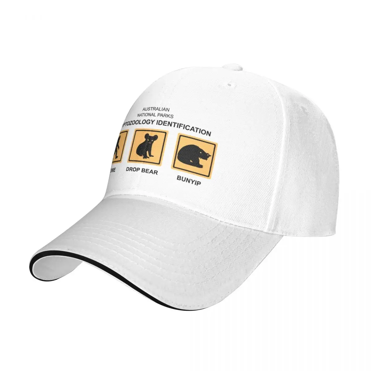 Australian National Parks Cryptozoology Identification Chart Baseball Cap dad hat Luxury Brand Hat Luxury Brand For Men Women's