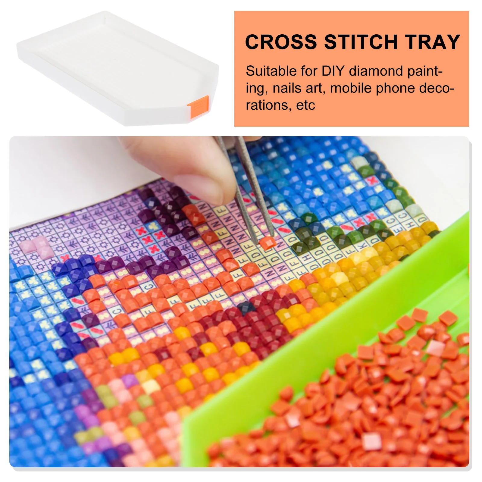 

10pcs Diamond Embroidery Tray Smooth Flexible Durable Bead Sorting Storage For Cross Stitch Nail Art Craft Tools