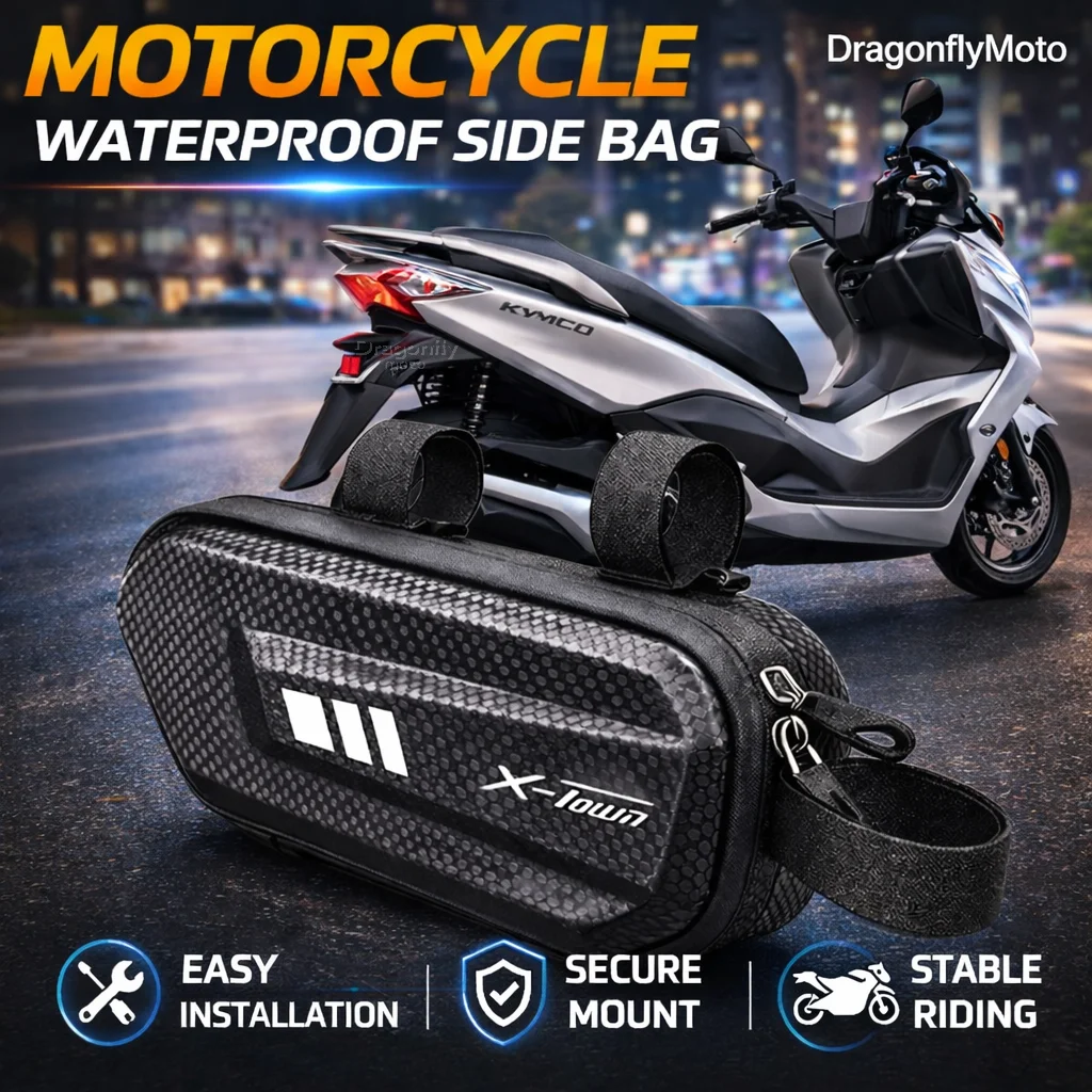 

Large Capacity Motorcycle Side Bag For KYMCO X-TOWN125i X-TOWN300i Waterproof Multifunctional Storage Pouch Hanging Bag