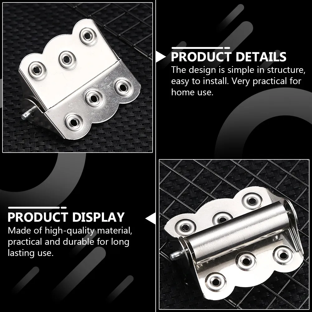 2Pcs Stainless Steel Folding Door Hinge Smooth Double Action Spring Hinge for Kitchen Bath Office Door Shutter Use