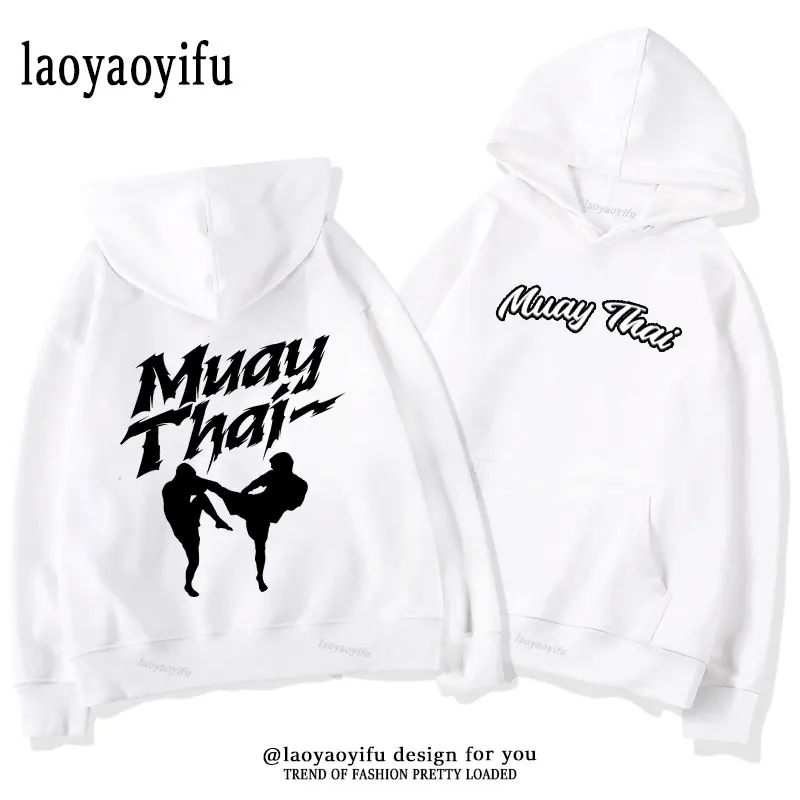 

Muay Thai Men Pullover Hoodie Thailand Martial Art Sweatshirt Outdoor Boxing Wrestling Tracksuits Hoodies Autumn Unisex Clothes