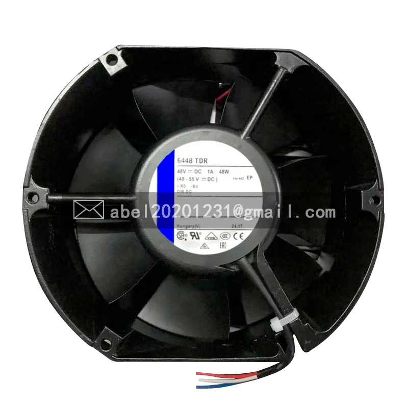 

BRAND NEW 6448TDR 6448 TDR DC 48V 1A 48W 3WIRES ORIGINAL COOLING FAN 172*150*51MM 17251