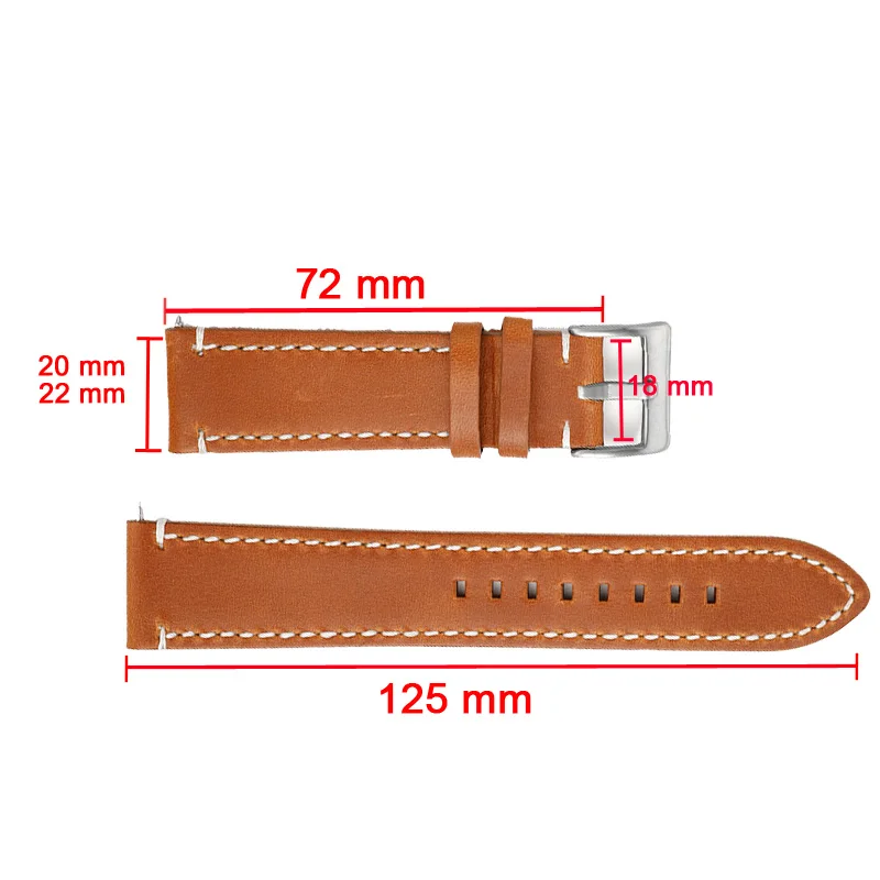 Quick Release Leather Watchbands 18mm 20mm 22mm Casual Strap for Mechanical  Men Watch CDW05