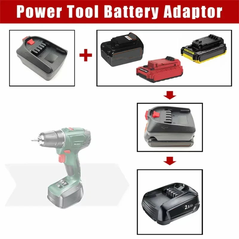 Battery Adapter Converter For Black Decker/Porter Cable/Stanley 18V Battery To For Bosch PBA 18V Li-ion Battery Power Tool Use