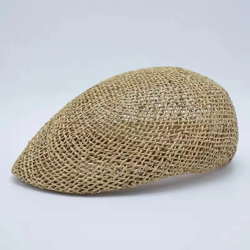 Béret Chapeau De Paille Femme - Chapeau D'Été Élégant Respirant Style Artiste