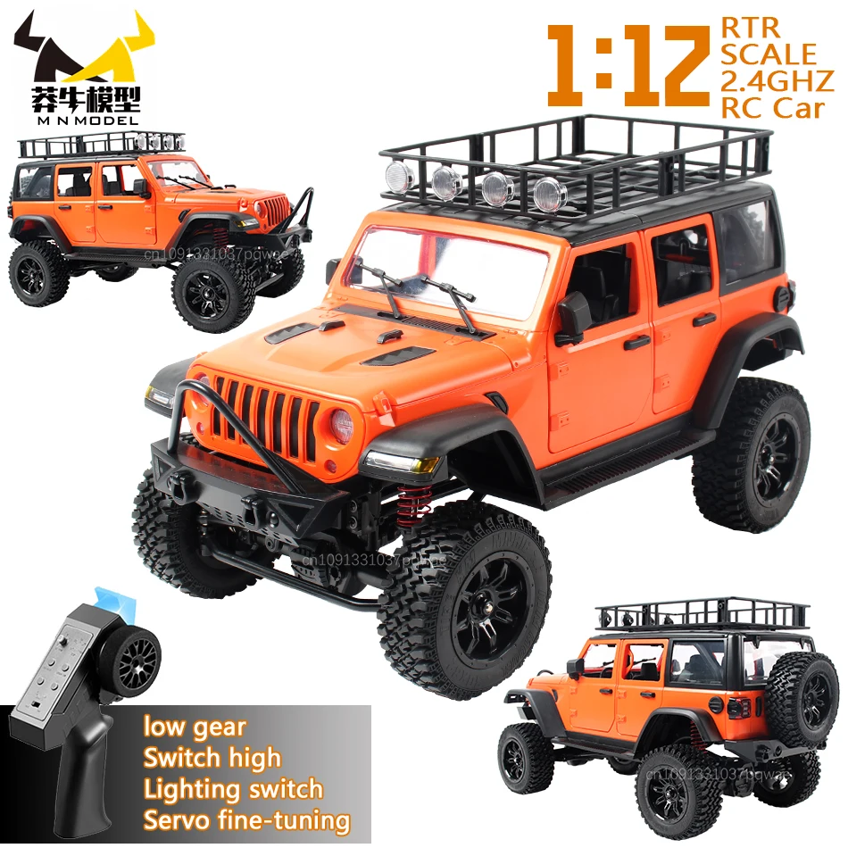 

MN МОДЕЛЬ 1/12 Пульт дистанционного управления для прогулок 4WD Внедорожник Rock Crawler Профессиональный альпинистский грузовик Багги Модель автомобиля Игрушки для взрослых