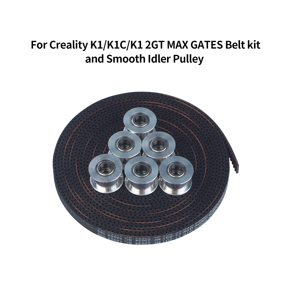 

Для Creality K1 K1C K1 2GT Max Gates Комплект ремня Гладкий натяжной шкив Высокоскоростной для Creality 3D-принтера Запасная часть