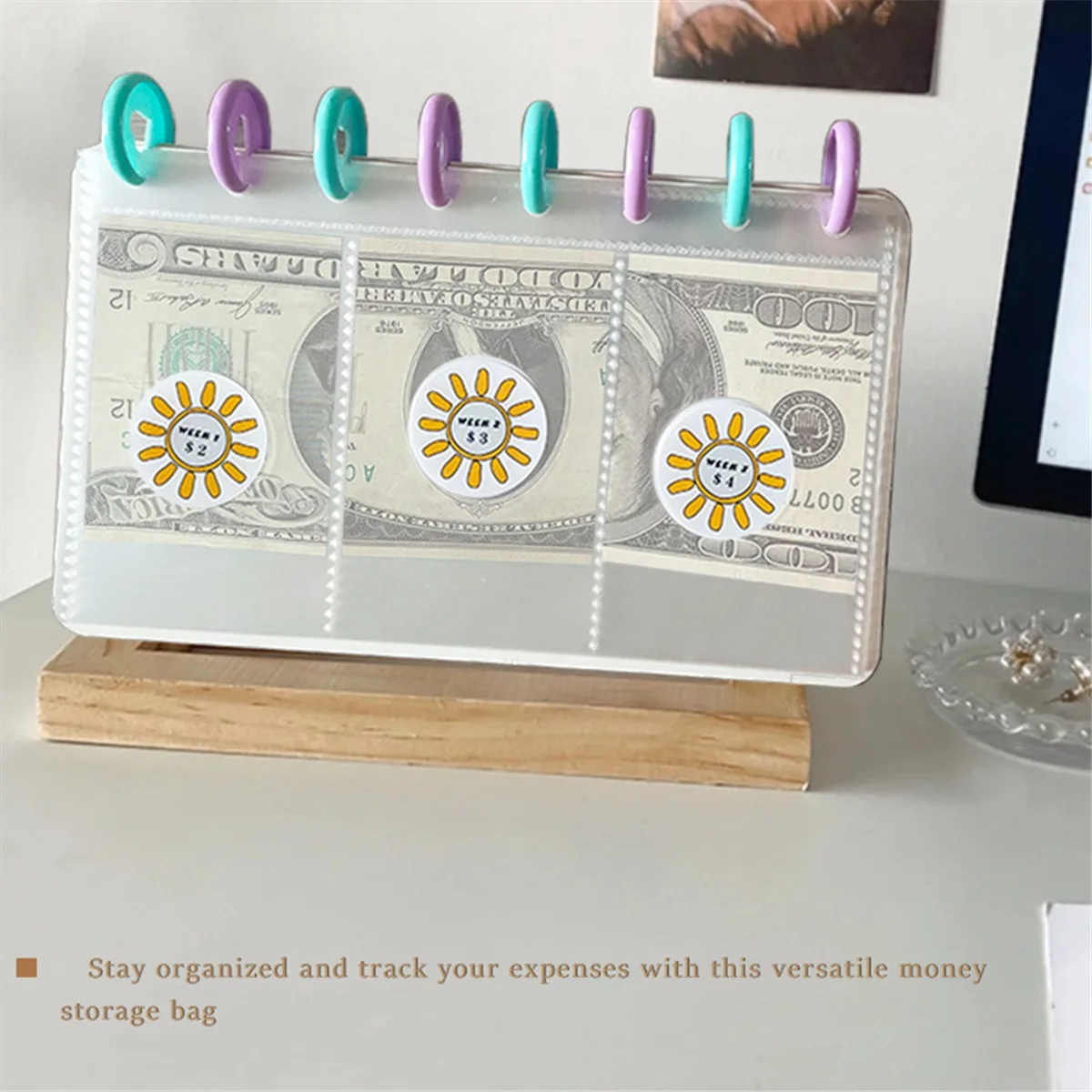 Budget Book 52 Week Binder Saving Challenge Reusable Cash Planner Envelope Fun Money-Saving Organizer