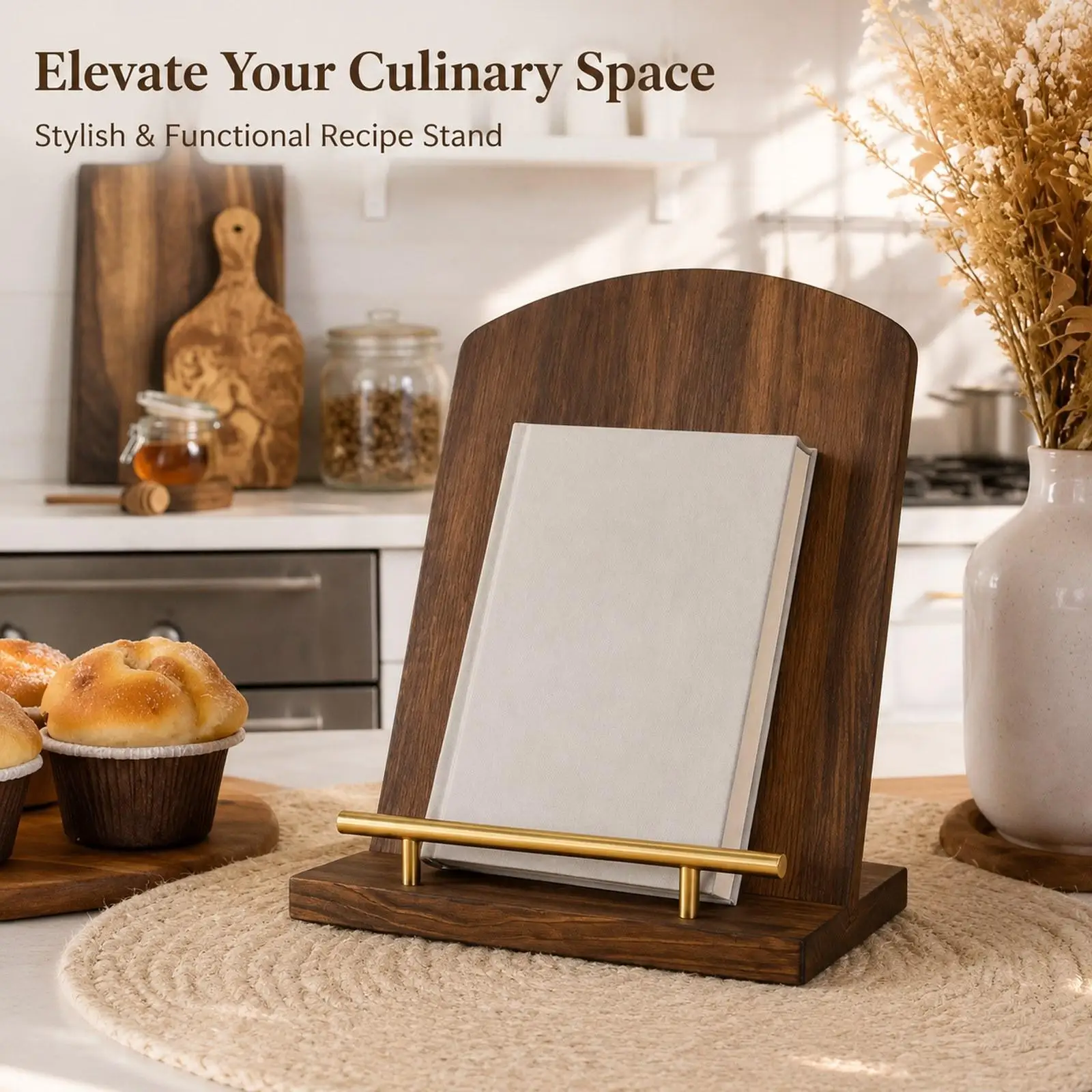 Wooden Wooden Cookbook Stand Board Serving Bookstand Portable Display Recipe Book Holder for Kitchen Cooking Shelf Countertop Gifts - Aliexpress Deal