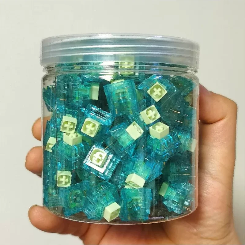 30/60/110pcs Kailh Box Summer Switches Sound Clicky Tactile Switch 5 Pins 55g Factory Lubed Mechanical Keyboard Mx Diy Switch