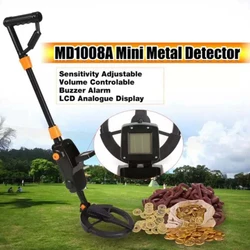 MD1008A buscador de tesoros de joyería de oro y plata herramienta de buscador de metales de tesoro impermeable de mano Detector de metales para niños