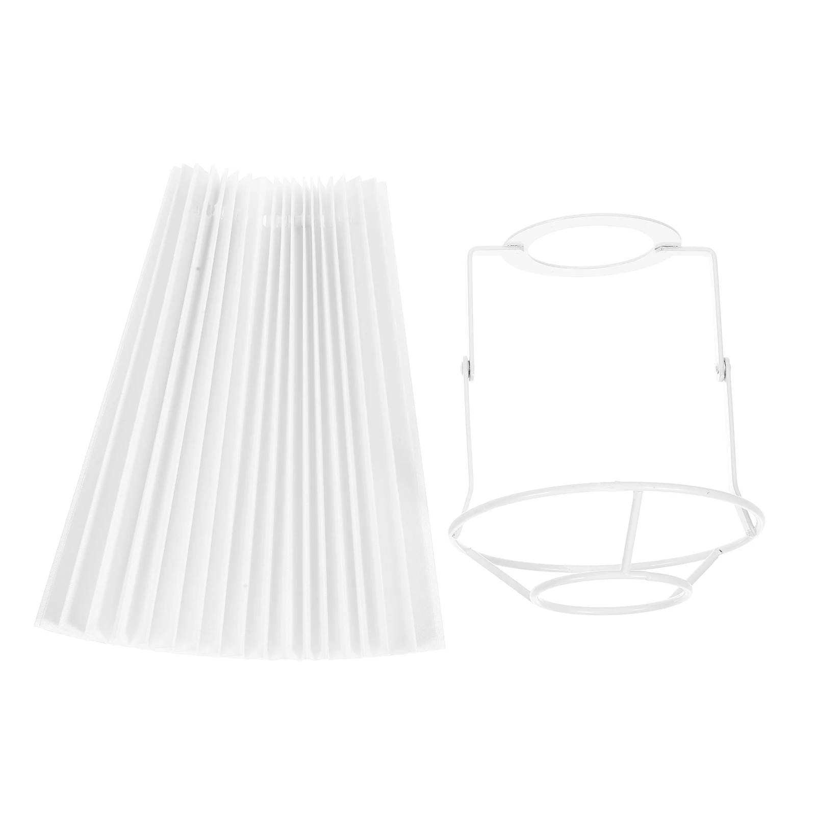 

Umbrella Lampshade 100cm Beige Pleated Cloth Table Ceiling Bedside Floor Lamp Shades Wrought Iron Durable Decorative