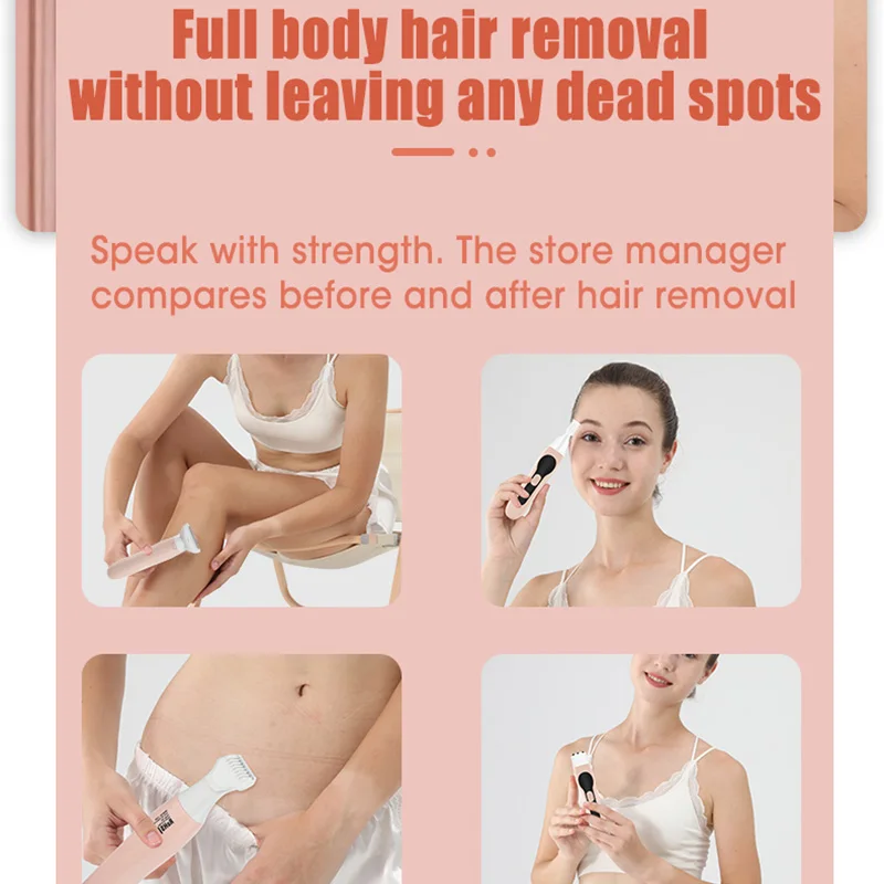 

5 In 1 Electric Face Epilator USB Charging Bikini Trimmer Multi-Purpose Portable Shaving Machine for Arms Armpit Legs
