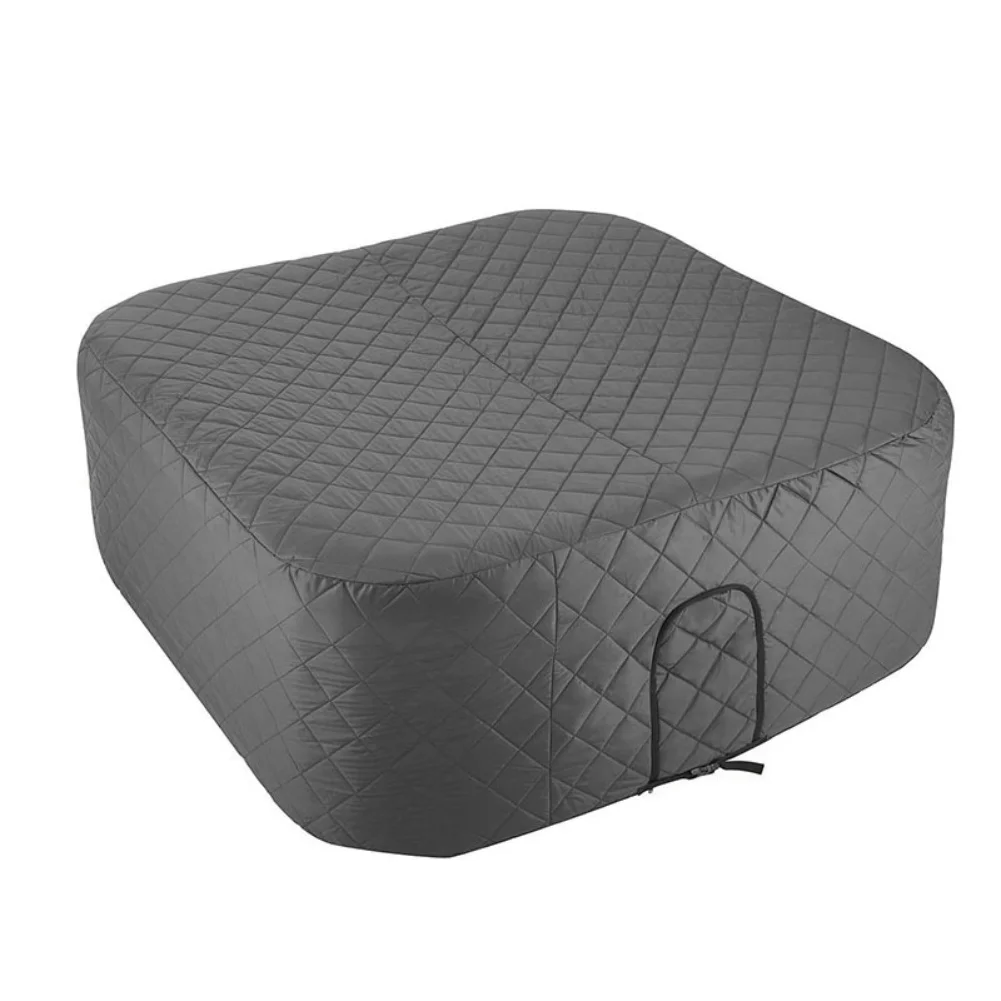 Black Solar Cover Inflatable Thermal Cover Outdoor Spa Winter Use Convenient for access Ports Cost-Effective Solution