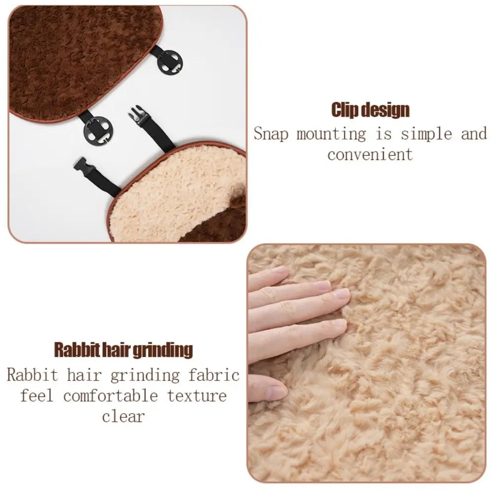 Soft Warm Bear Car Cushion Furry Universal Car Seat Cushion Non Slip Plush Car Pillow Automobile - view 3