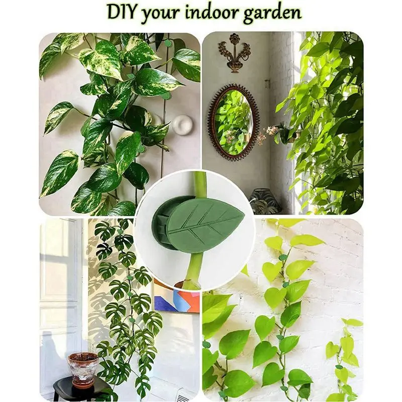 ABHI-100PCS Strong Self Adhesive Plant Climbing Wall Fixture Clips For Climbing Plants