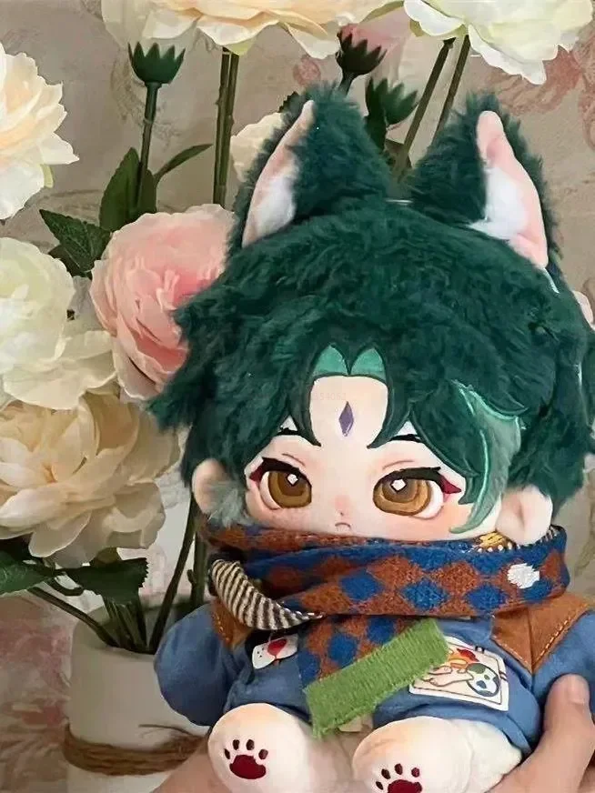 Genshin Impact Xiao Animation Periphery Cotton Doll Anime Plush Toys Kawaii Room Ornament Children Toys Clothes Replaceable Doll