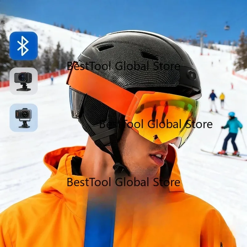New High Quality Winter Ski Helmet Cartoon Design with Smart Music & Camera Mount for Snow Sports