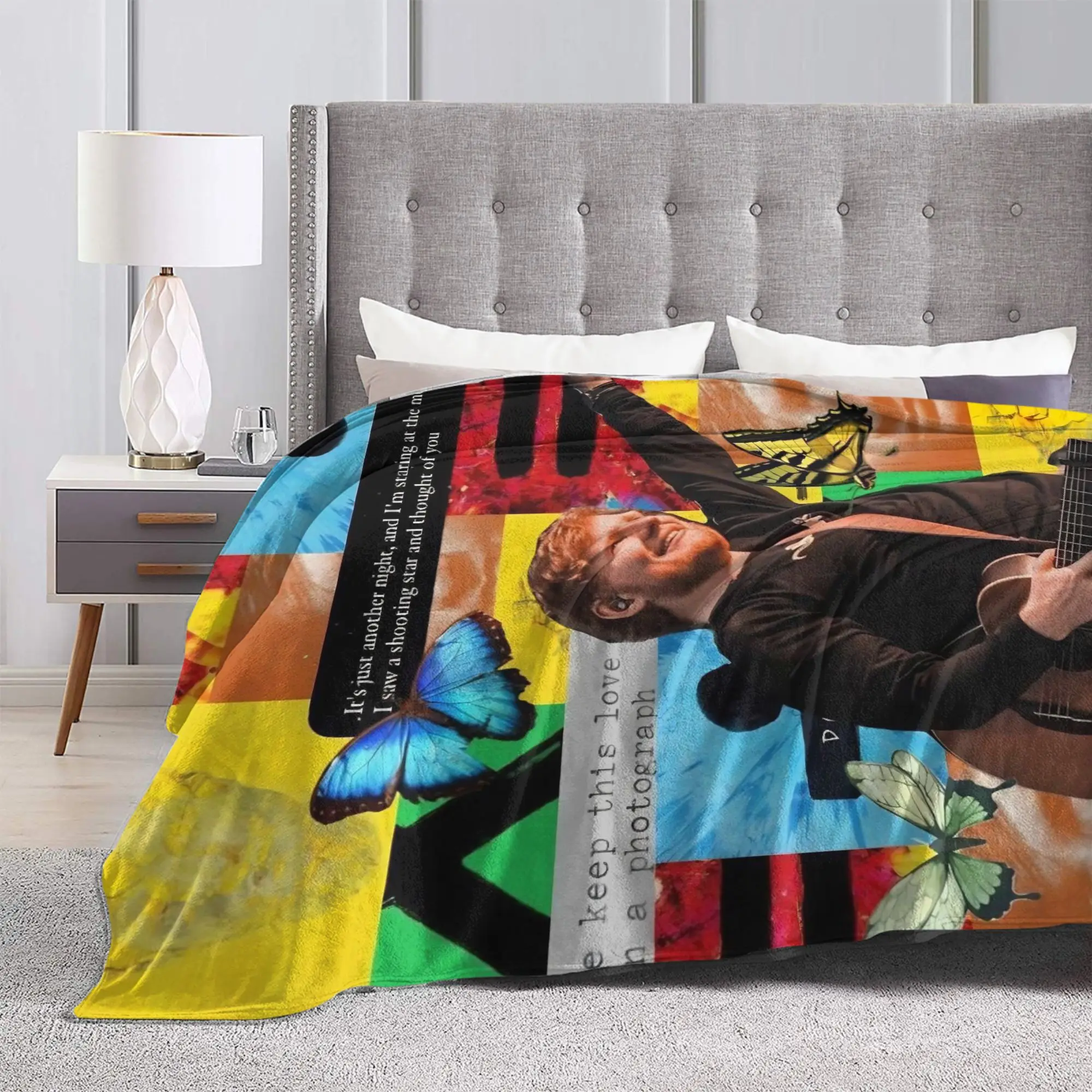 Ed Sheeraned حلقة جولة 2026 اكسسوارات بطانية سوبر مريحة رمي البطانيات للأريكة 50x60 بوصة أحجام متعددة الفراش يلقي