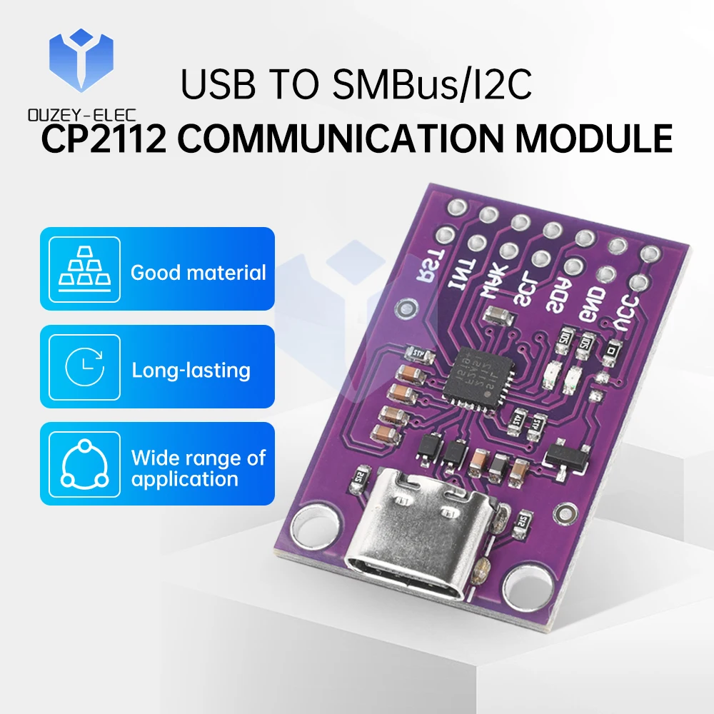 CP2112 Module USB to SMBus Bridge Controller USB to I2C Communication Module USB2.0 High Speed Transfer CCS811 Debug Board