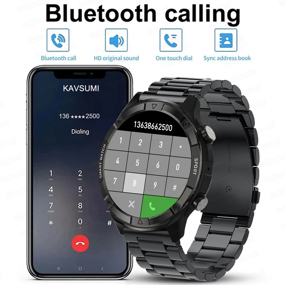 KAVSUMI Smart Watch 454*454 HD Always Display The Time Bluetooth Call Sport Smart Watch Local Music Smartwatch For iOS Android