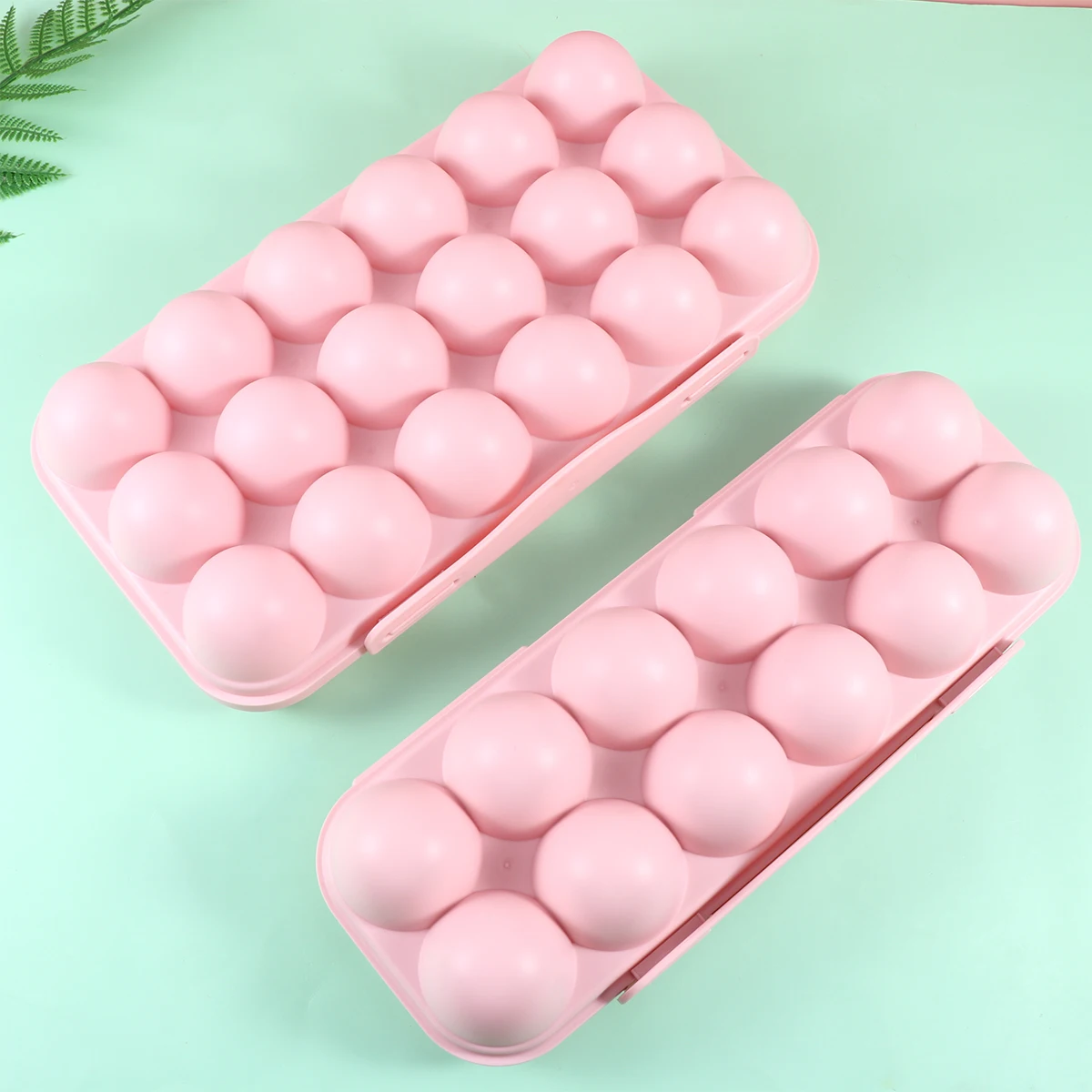 

2 Pcs Egg Storage Box Fridge Holder with Lid Containers for Food Refrigerator Cartons Chicken Eggs Portable Holders