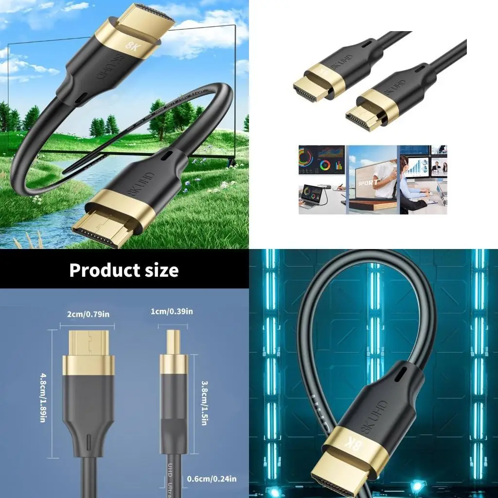 

Y1UB 2.1 Video Cable 8K/60Hz, Dynamic Support 48Gbps Fast Tranmission Video Cord