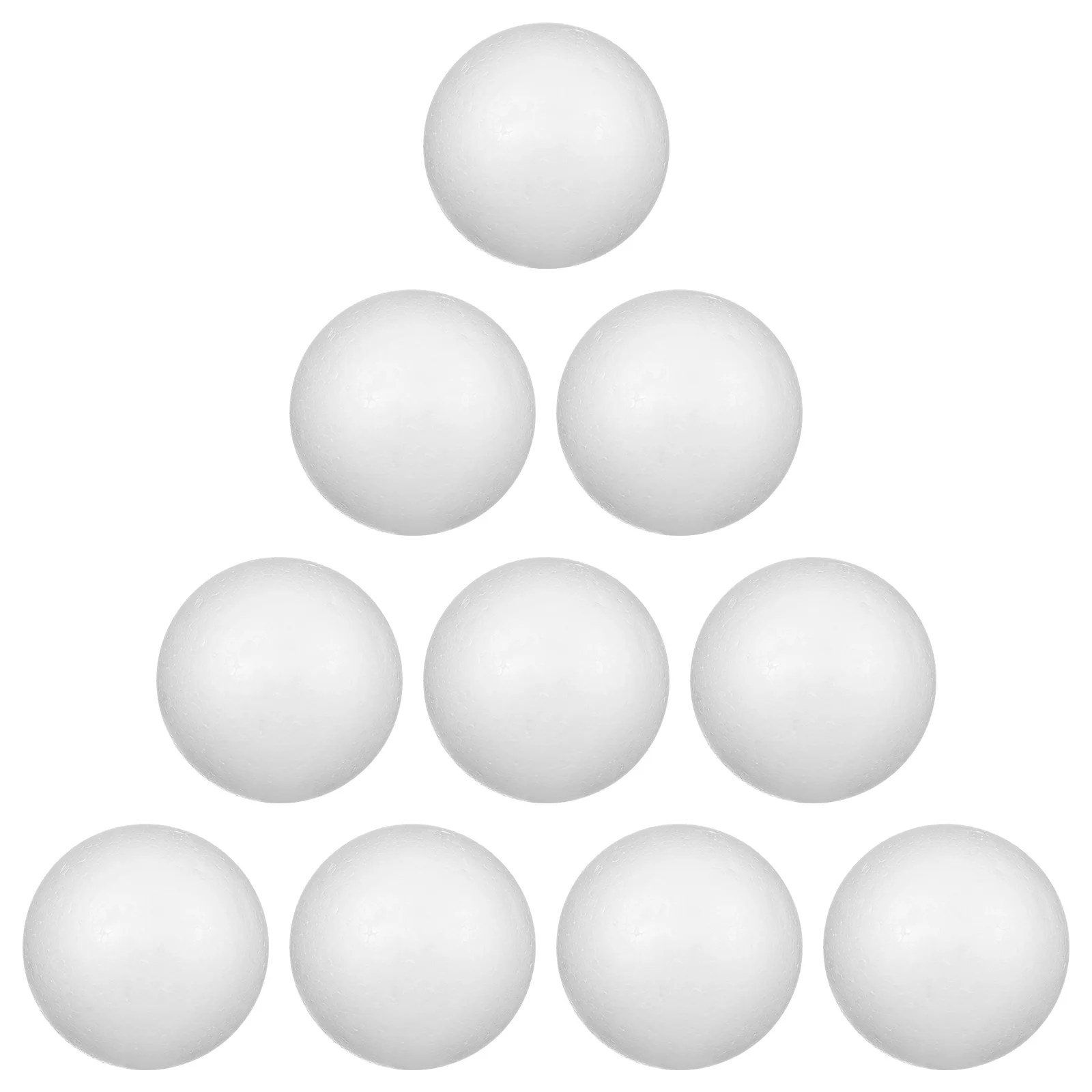 10 Uds bolas artesanales de Navidad esferas redondas de poliestireno sólido 6cm decoración blanca DIY para adornos de árbol bolas de poliestireno