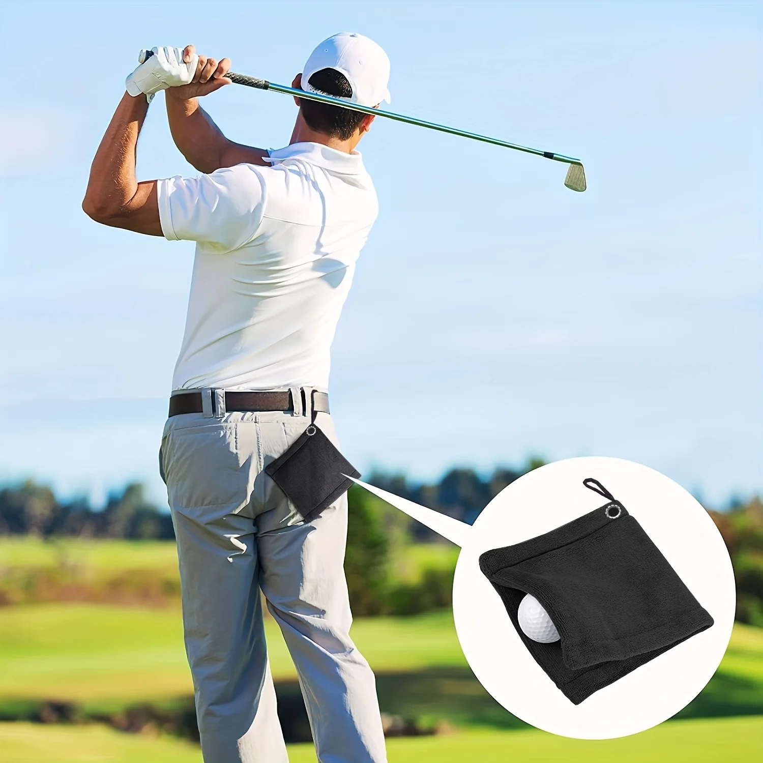 

1 шт., полотенце для чистки гольфа, полотенце для чистки клуба, уличное полотенце с крючком