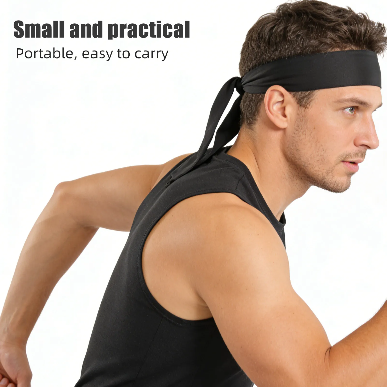 4Pcs Sports Sweat Headbands Unisex Quick Dry Moisture Wicking Elastic Running Yoga Fitness Hair Bands Black Gray