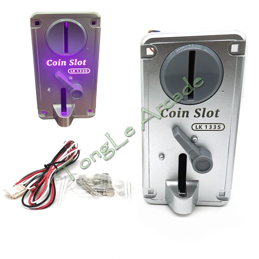 LK-133S Multi Coin Acceptor Game Toknes Slot With 4 Pins Cable For Toy Claw Crane Neo Geo Arcade Vending Machine Pinball Parts