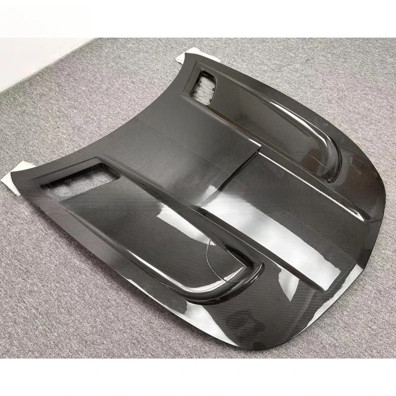 Hot selling Black Series Style Type Dry Full Carbon Fiber Bonnet Hood  2015-2018