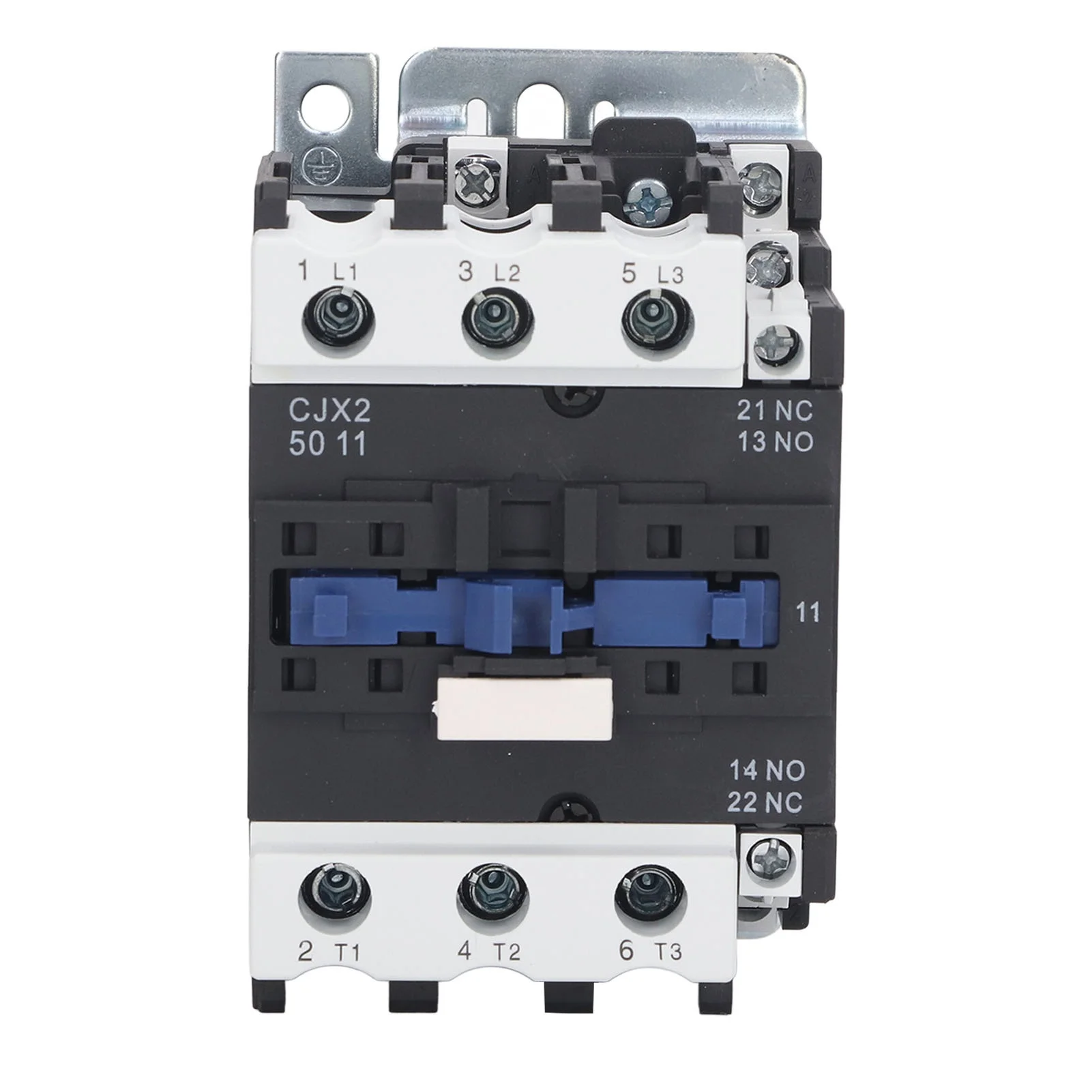 AC Contactor 1NO 1NC Auxiliary Main Rail Mount Silver Contact Low Voltage Motor Controller 50A 110V