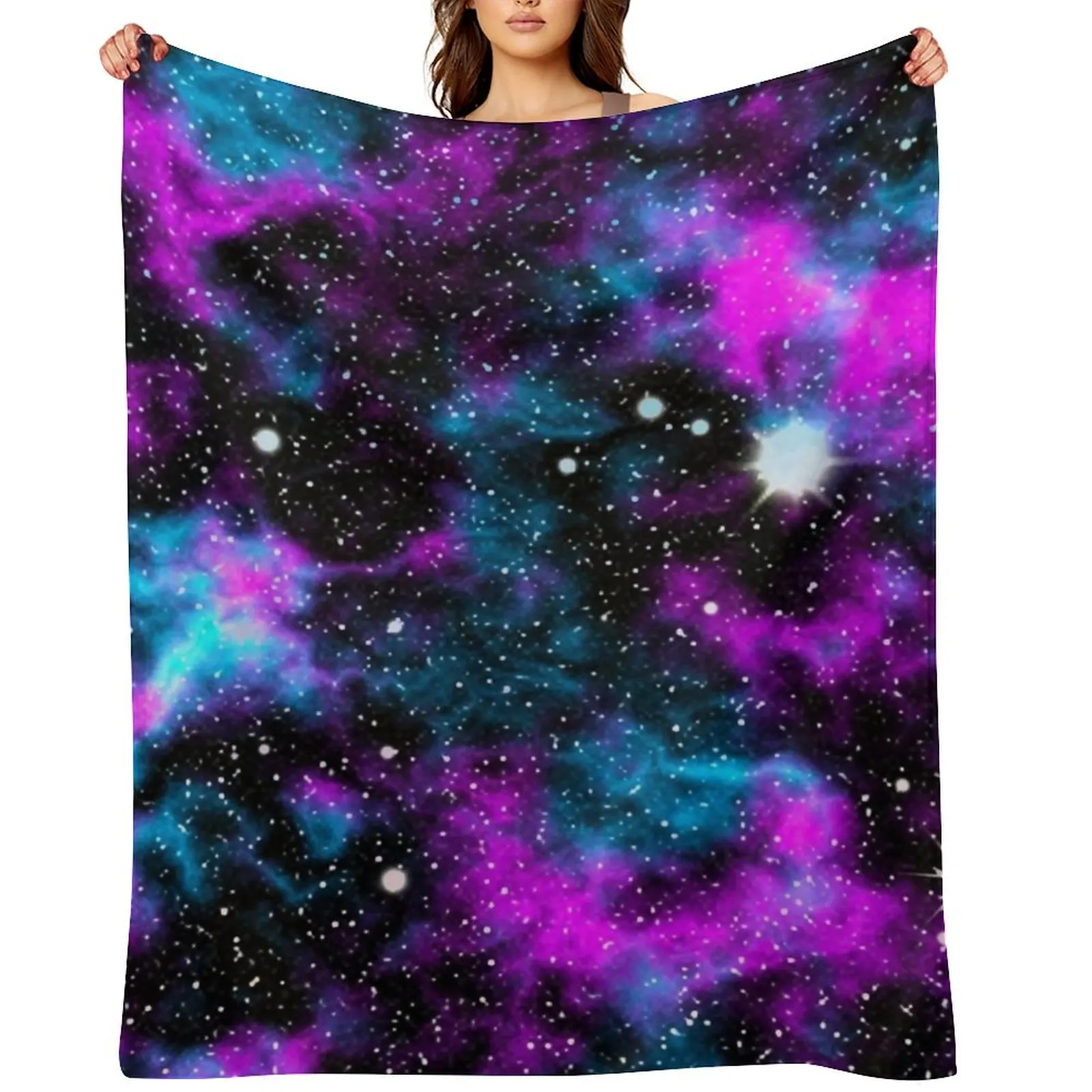 

Purple and Blue Galaxy Throw Blanket Luxury Thicken Sofa Picnic Bed Fashionable Blankets