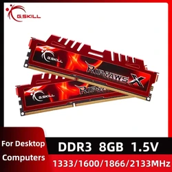 G.SKILL-RAM de jeu DDR3, 8 Go, 4 Go, 1866MHz, 1600MHz, 1333MHz, mémoire de bureau, 240 broches, 1.5V, technologie de mémoire RAM, canal touristique, 4 pièces, 2 pièces