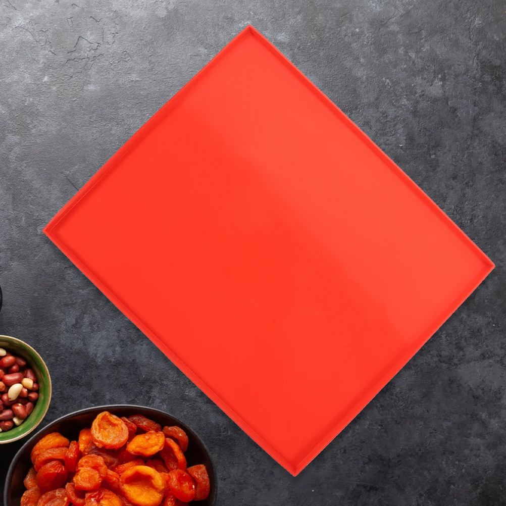Alfombrillas térmicas con almohadilla de silicona para cocina, deshidratador de frutas, secador para hornear, estufa resistente roja