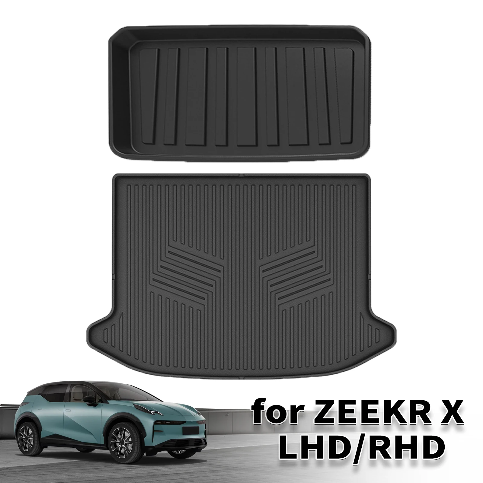

for ZEEKR X 2024 2025 High Quality TPE Car Floor Mats & Trunk Mat Protector, Waterproof, Dustproof, Easy Clean