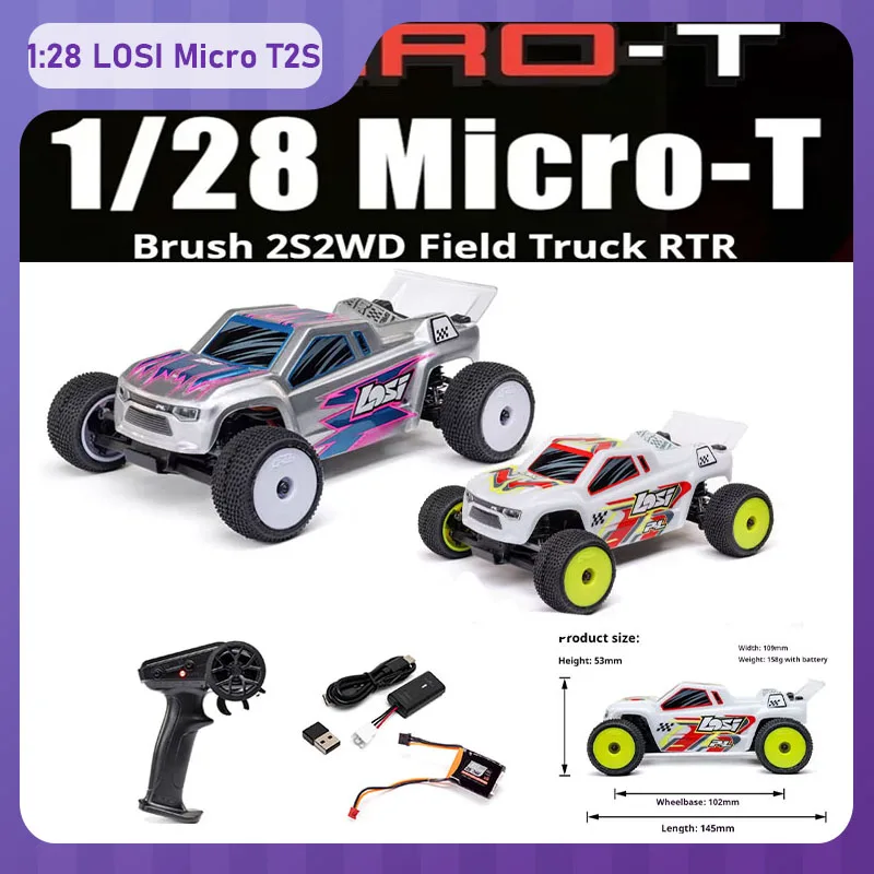 

LOSI Micro T2S RC Car Mini High Speed 2WD Brushed Electric RTR RC Racing Car 2.4G RC 1:28 Off-Road Track Truck Model Gift