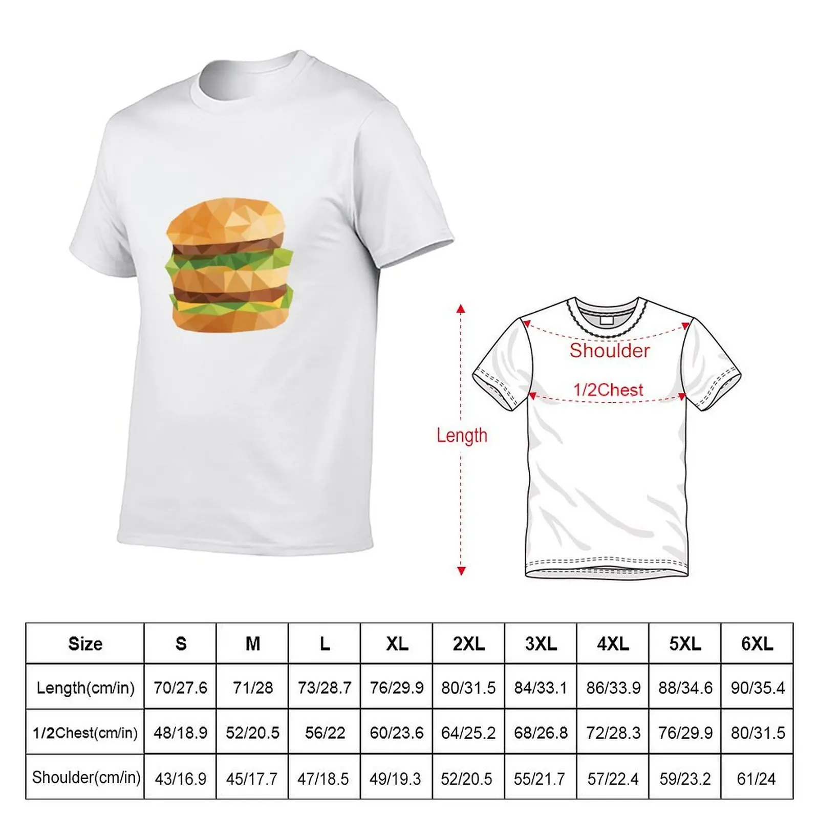 BigMac Lowpoly T-Shirt man tshirt man t shirt cotton high quality man t shirt cotton T-Shirt