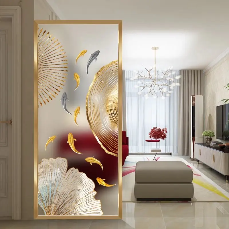 Modern Laser Cut Stainless Steel Gold Frame Waterproof Colorful Panel Divider Partition Screens for Wedding Privacy