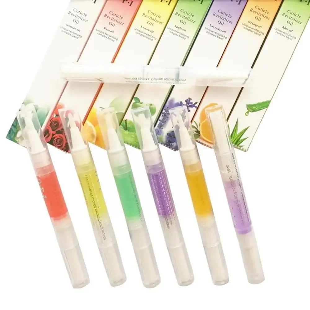 Nutrição Oil Pen para Nail Art, frutas, flores, hidratação, tratamento de cutícula, unha polonês ferramenta, 15 sabor para escolher