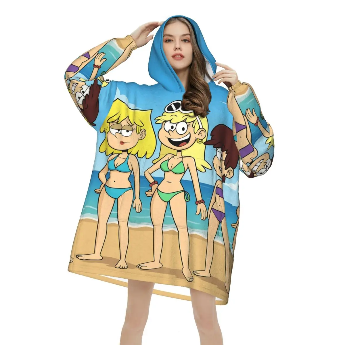 The Louds House Wearable Blanket Hoodie for Women Men Oversized Sweatshirt Blanket with Pocket