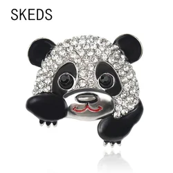 SKEDS Cute Panda Enamel Brooch Pin Badge Brooch For Women Children Denim Clothing Backpack Animal Jewelry For Kids Brooches