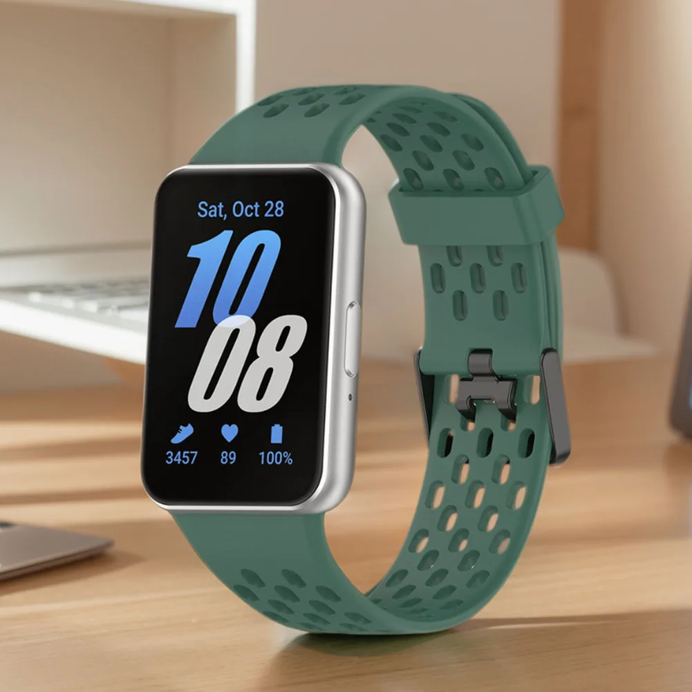 حزام رياضي قابل للتنفس ومقاوم للماء وقابل للتعديل لساعة Samsung Galaxy Fit 3 الذكية