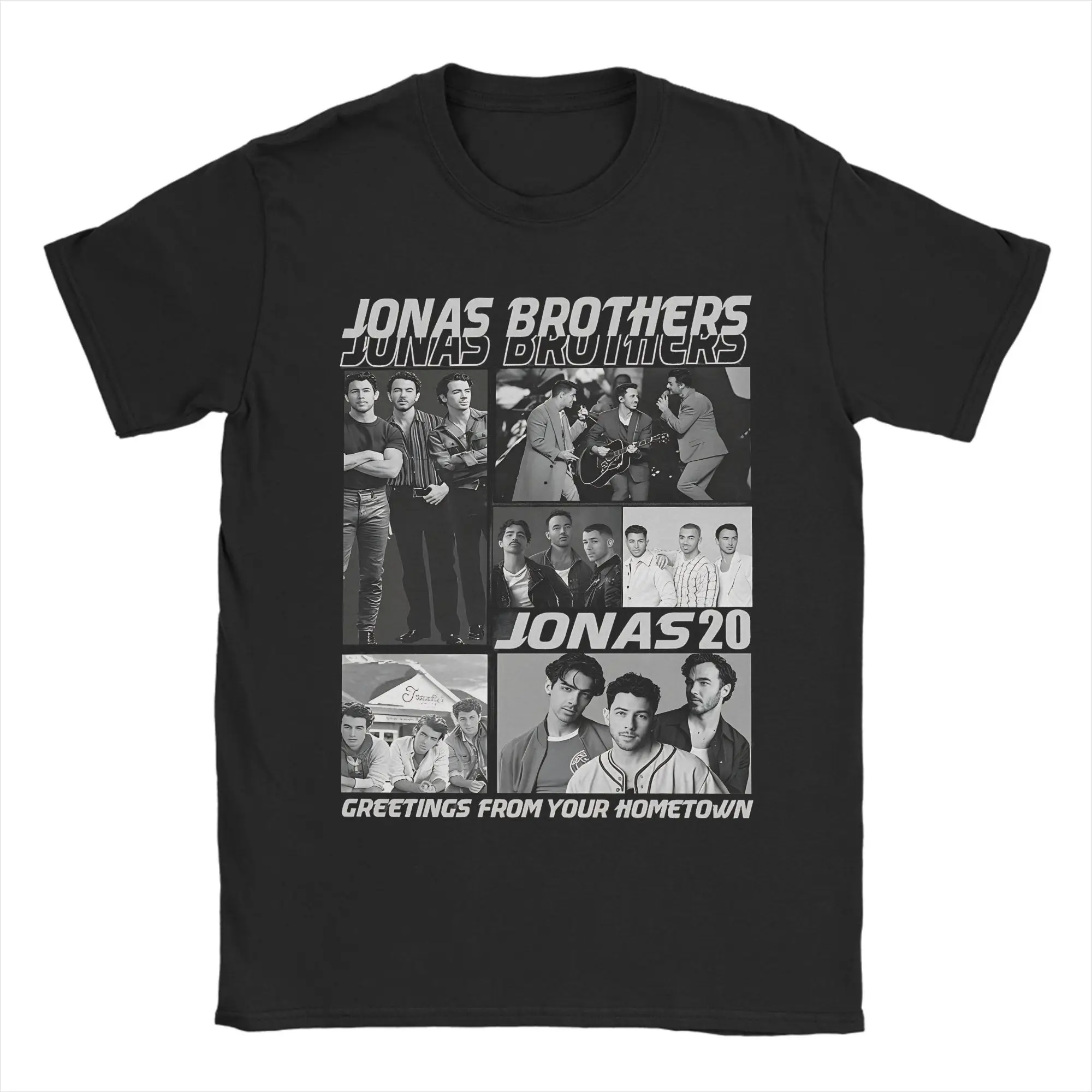 

Футболка Jonas Bros Tour 2025 для мужчин и женщин, футболки с рисунком JONAS20, концертная одежда из 100% хлопка