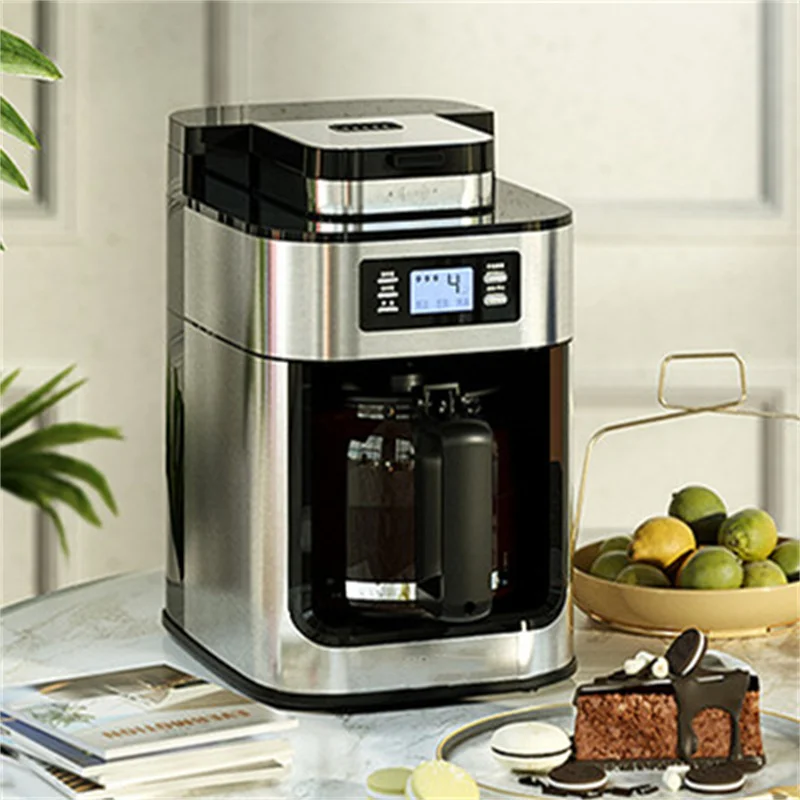 2 In1 Drip Coffee Machine Apply To Ground&Beans Home Appliances Dripping Coffee Maker With Digital Display&keep Warm