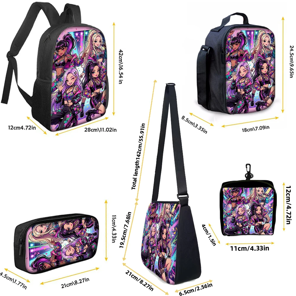 1/2/3/4/5PCS K-POP girl group pattern backpack set The perfect gift for kpop fans